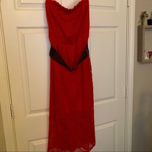 NWT Burnt Orange Strapless Dress